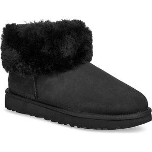 UGG Classic Cuff Mini suede winter black Boot shearling 7 (SE24)